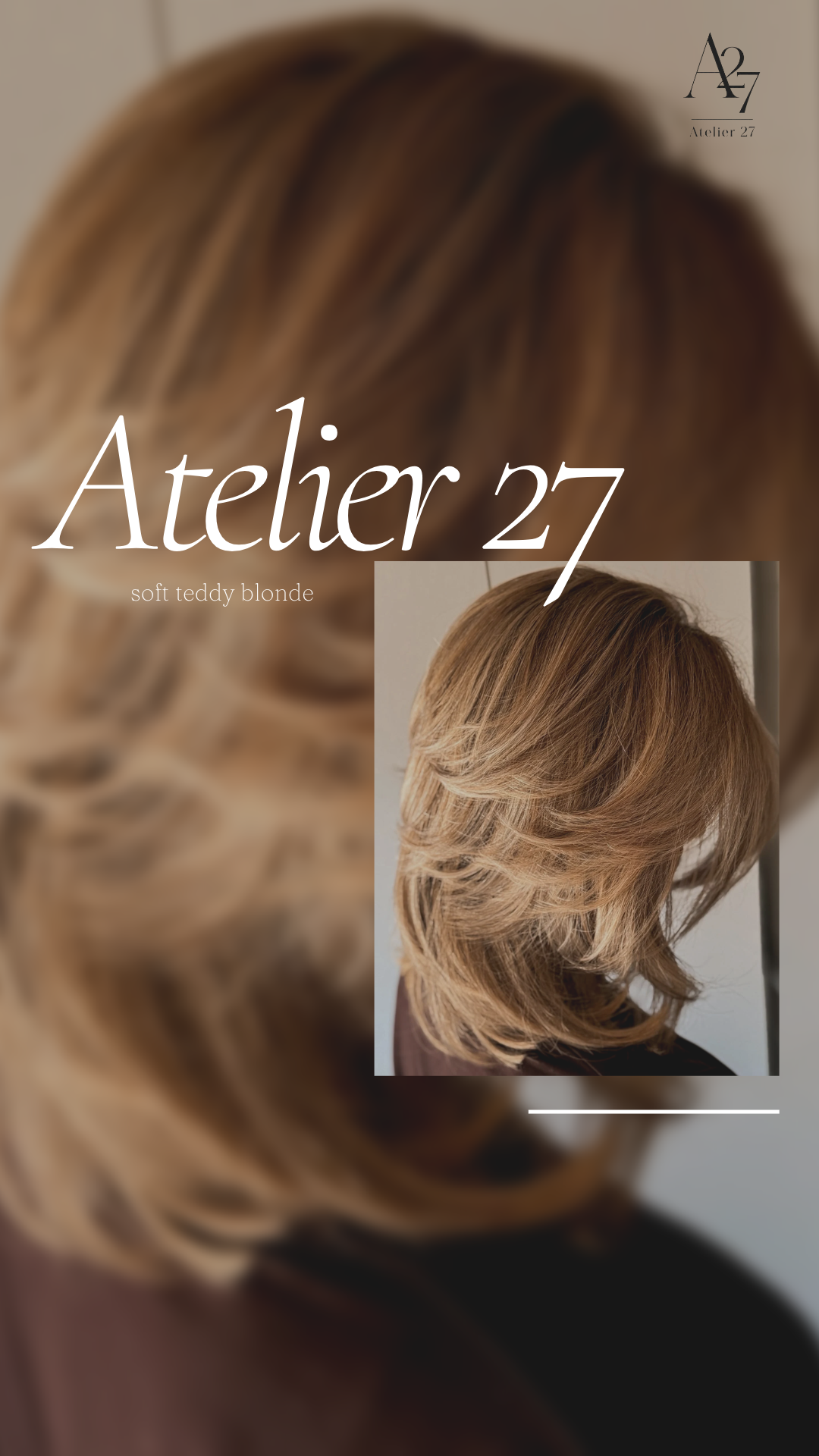 Soft teddy blonde, gekleurd en gestyled door Margot